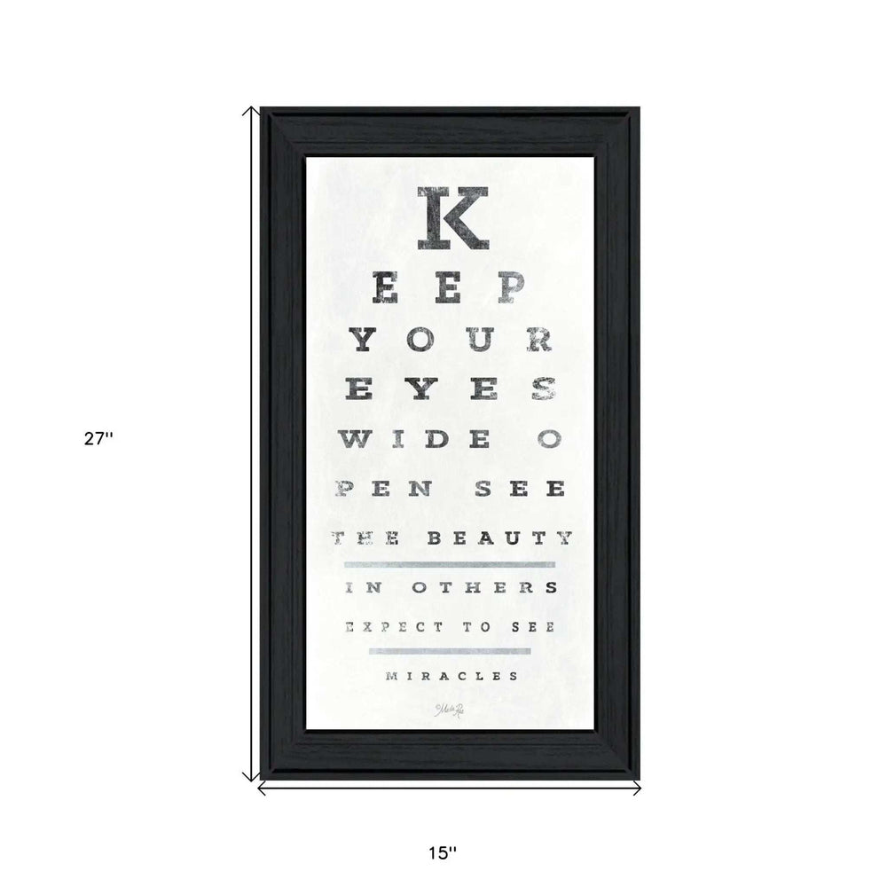 Eye Chart II 1 Black Framed Print Wall Art - Homeroots - Flyclothing LLC