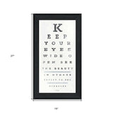 Eye Chart II 1 Black Framed Print Wall Art - Homeroots - Flyclothing LLC