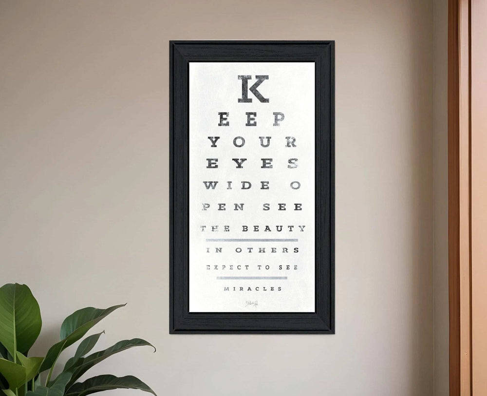 Eye Chart II 1 Black Framed Print Wall Art - Homeroots - Flyclothing LLC