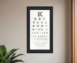 Eye Chart II 1 Black Framed Print Wall Art - Homeroots - Flyclothing LLC