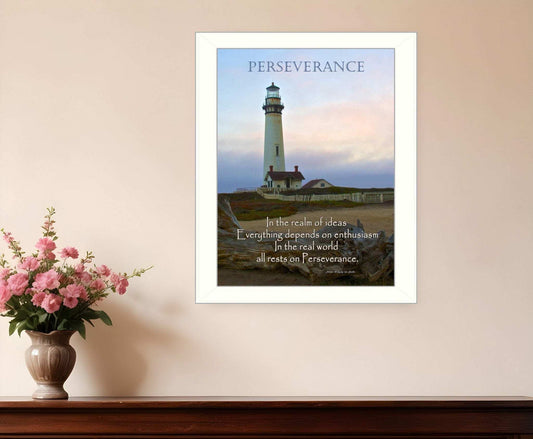 Perseverance 3 White Framed Print Wall Art - Homeroots - Flyclothing LLC