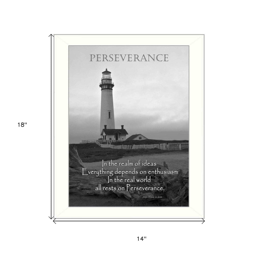 Perseverance 1 White Framed Print Wall Art - Homeroots - Flyclothing LLC