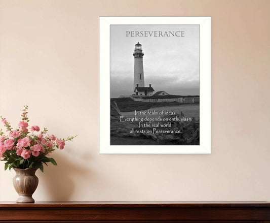 Perseverance 1 White Framed Print Wall Art - Homeroots - Flyclothing LLC