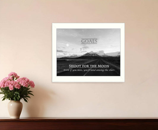 Goals 6 White Framed Print Wall Art - Homeroots - Flyclothing LLC