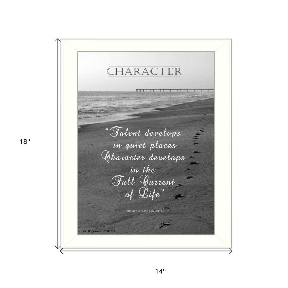 Character 6 White Framed Print Wall Art - Homeroots - Flyclothing LLC
