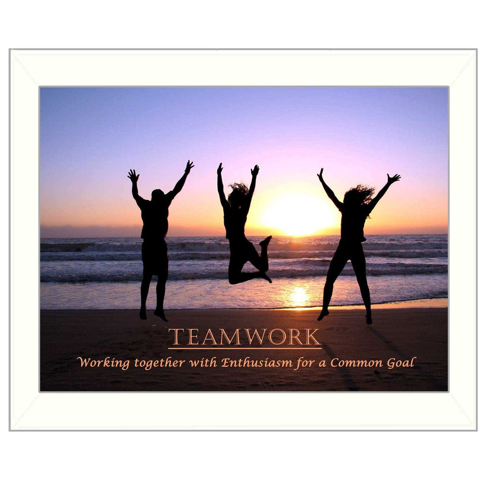 Teamwork 4 White Framed Print Wall Art - Homeroots - Flyclothing LLC