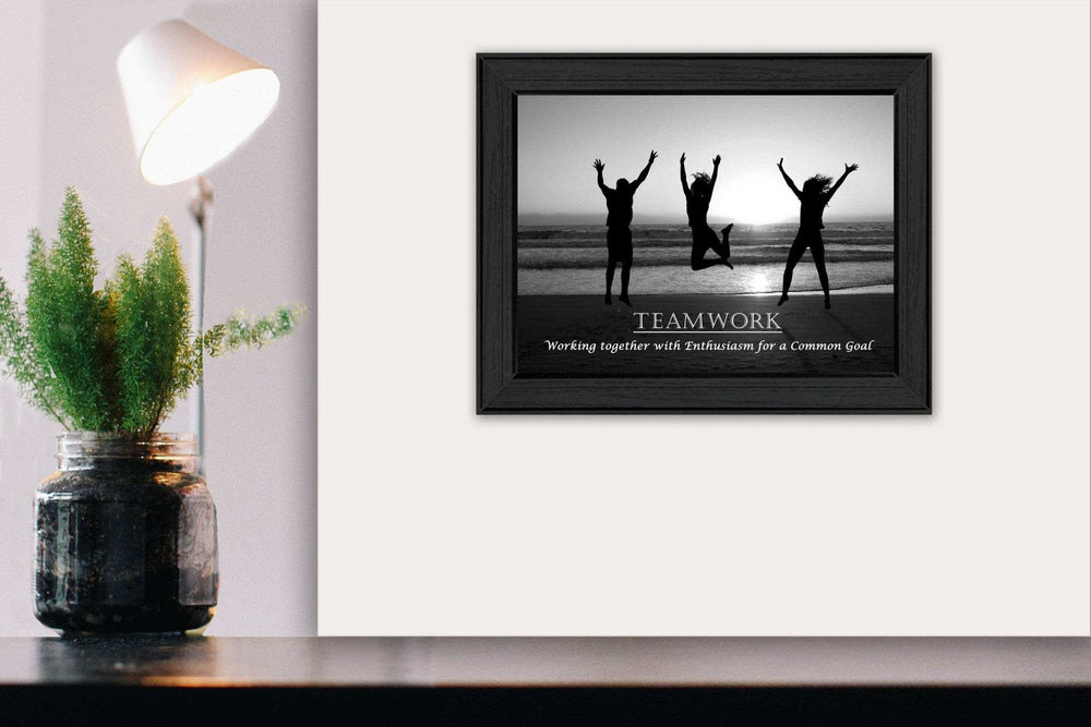 Teamwork 5 Black Framed Print Wall Art - Homeroots - Flyclothing LLC