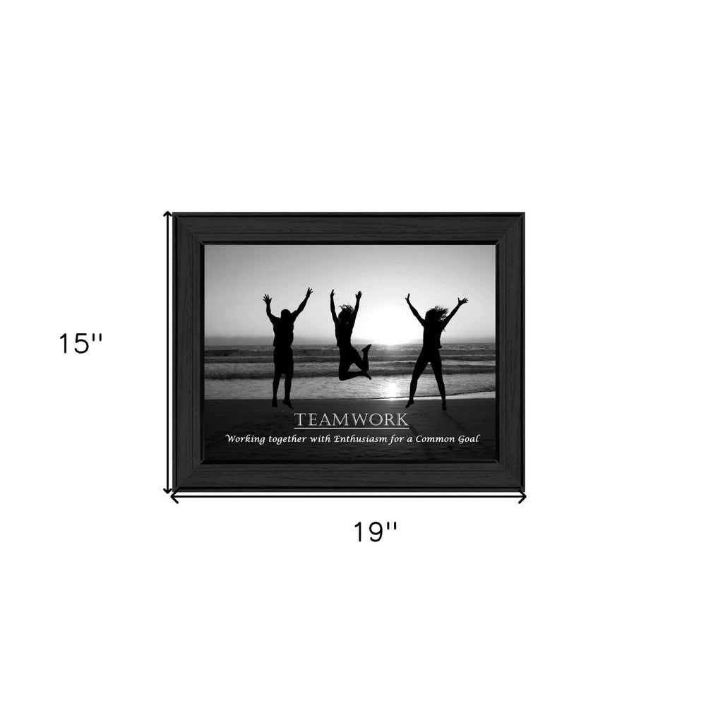 Teamwork 5 Black Framed Print Wall Art - Homeroots - Flyclothing LLC