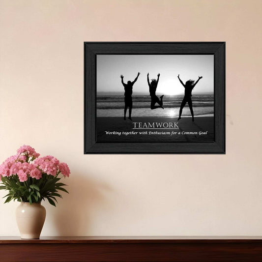 Teamwork 5 Black Framed Print Wall Art - Homeroots - Flyclothing LLC