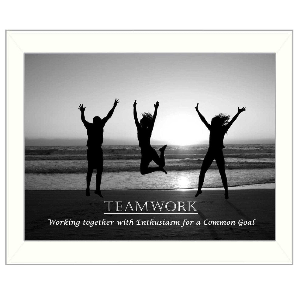 Teamwork 6 White Framed Print Wall Art - Homeroots - Flyclothing LLC