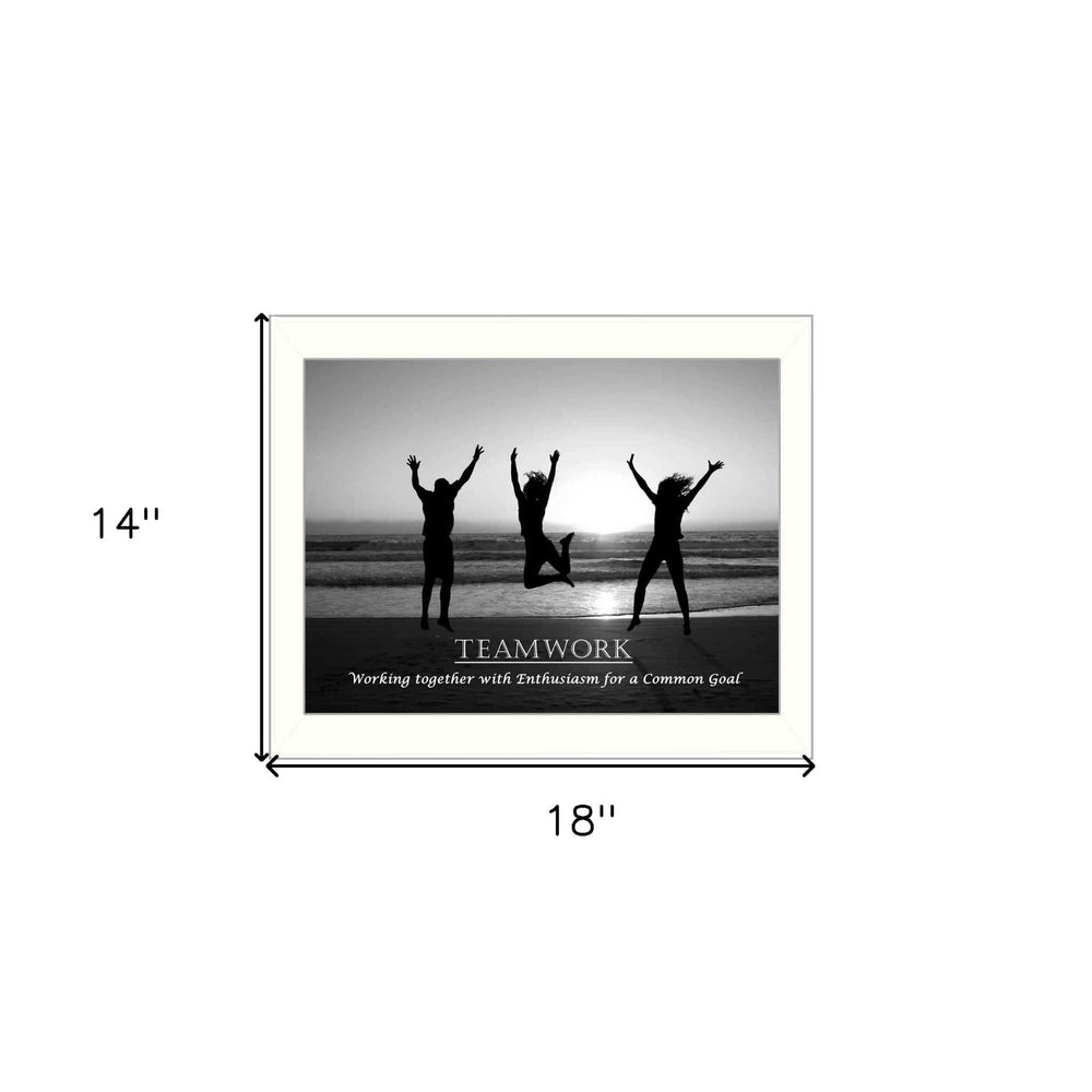 Teamwork 6 White Framed Print Wall Art - Homeroots - Flyclothing LLC