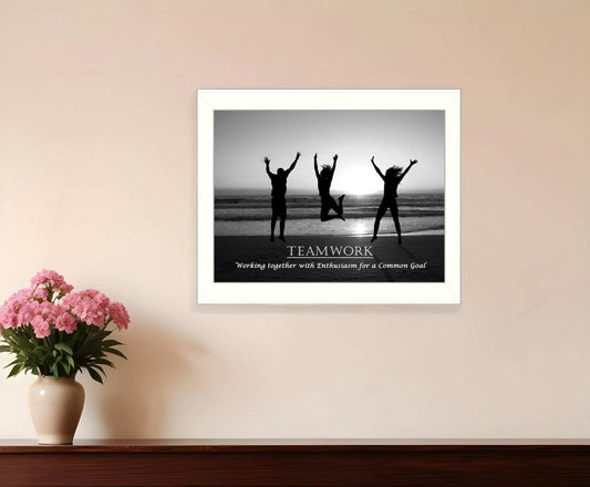 Teamwork 6 White Framed Print Wall Art - Homeroots - Flyclothing LLC