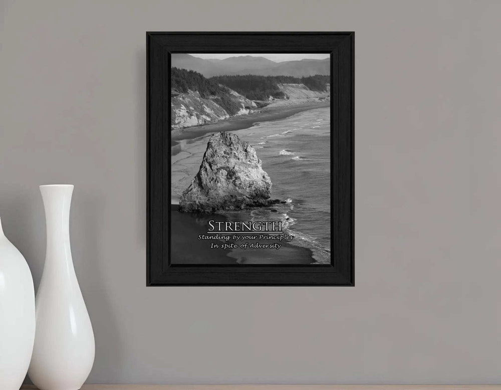 Strength 6 Black Framed Print Wall Art - Homeroots - Flyclothing LLC