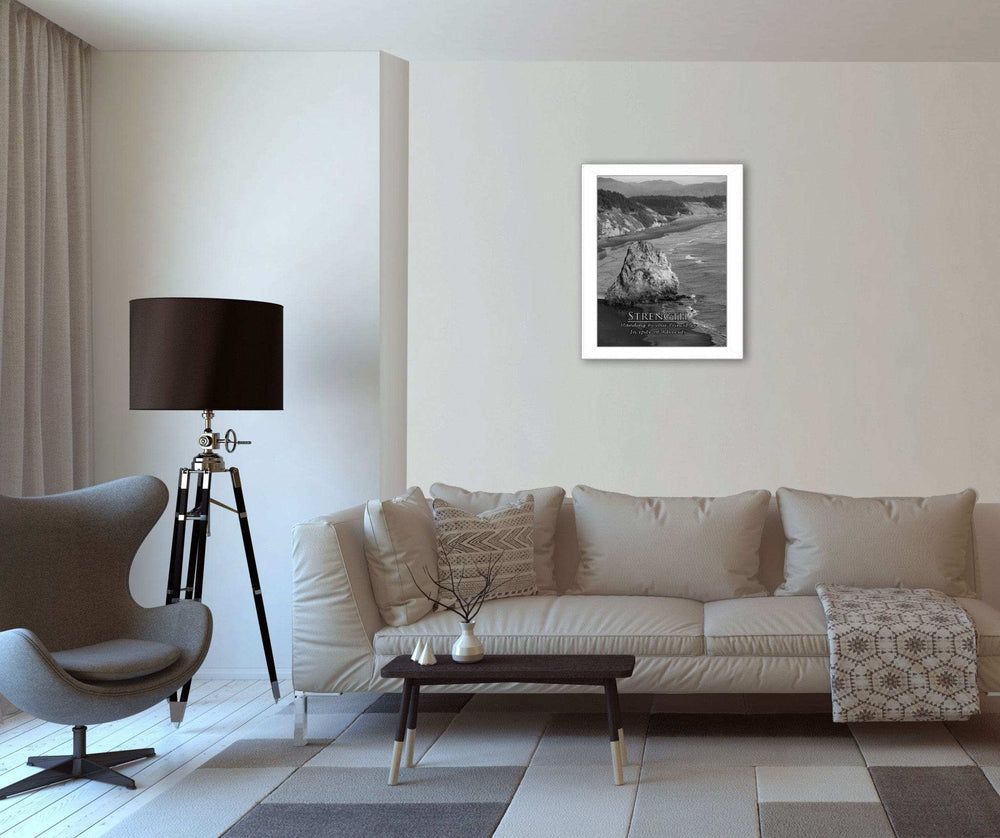 Strength 7 White Framed Print Wall Art - Homeroots - Flyclothing LLC