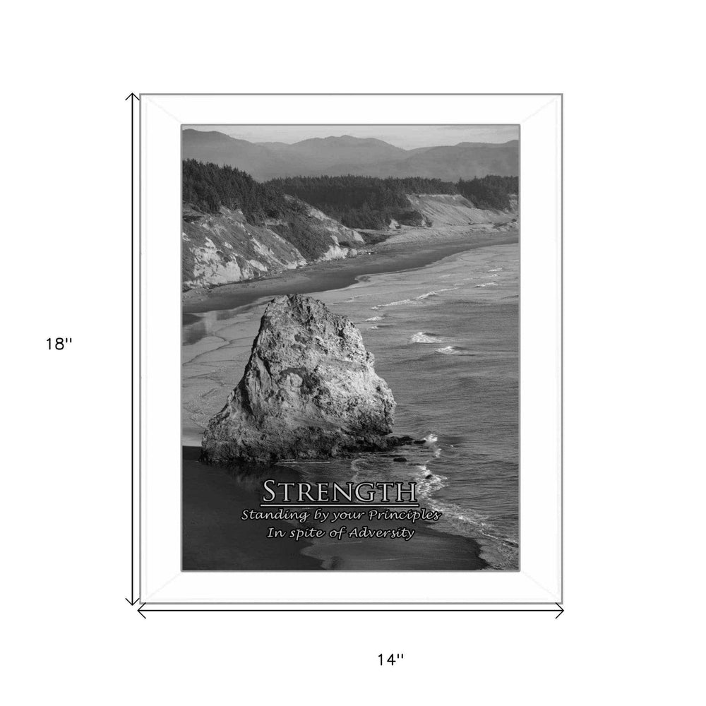 Strength 7 White Framed Print Wall Art - Homeroots - Flyclothing LLC