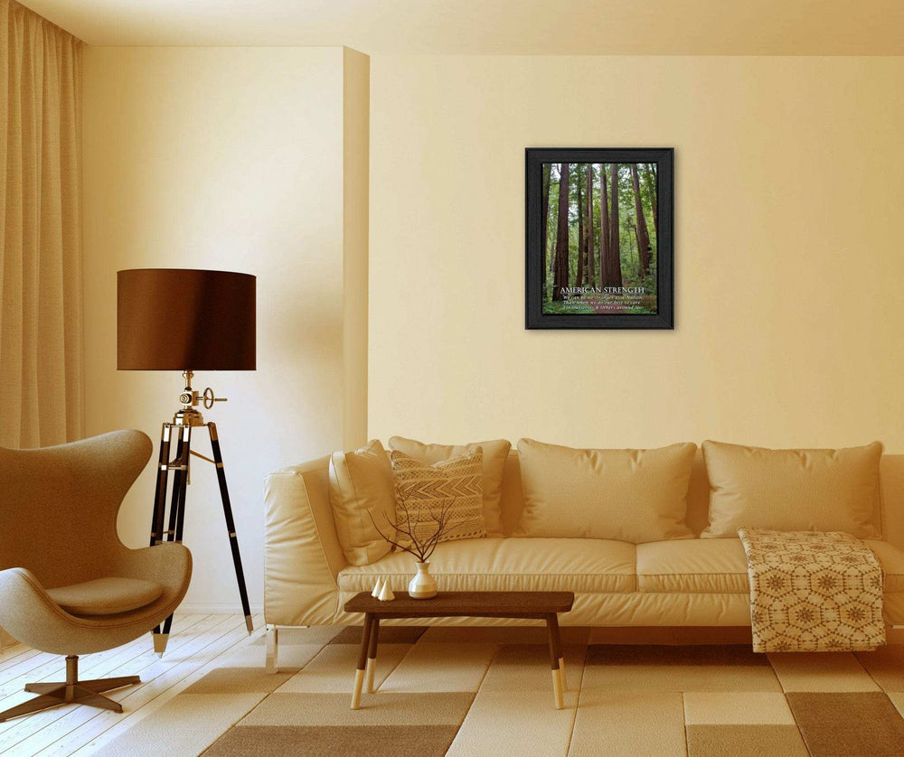 American Strength 3 Black Framed Print Wall Art - Homeroots - Flyclothing LLC