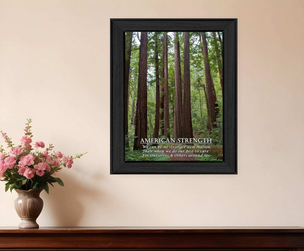 American Strength 3 Black Framed Print Wall Art - Homeroots - Flyclothing LLC