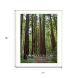 American Strength 4 White Framed Print Wall Art - Homeroots - Flyclothing LLC