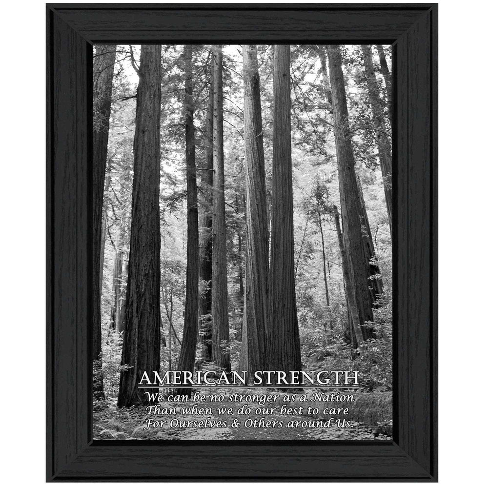 American Strength 5 Black Framed Print Wall Art - Homeroots - Flyclothing LLC