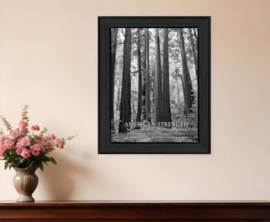 American Strength 5 Black Framed Print Wall Art - Homeroots - Flyclothing LLC