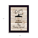 The Daily Grind 3 Black Framed Print Kitchen Wall Art - Homeroots - Flyclothing LLC