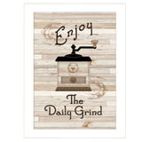 The Daily Grind 4 White Framed Print Kitchen Wall Art - Homeroots - Flyclothing LLC
