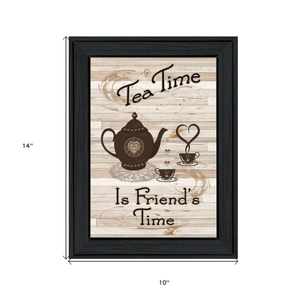 Tea Time 2 Black Framed Print Kitchen Wall Art - Homeroots - Flyclothing LLC