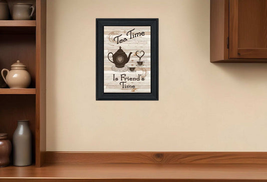 Tea Time 2 Black Framed Print Kitchen Wall Art - Homeroots - Flyclothing LLC