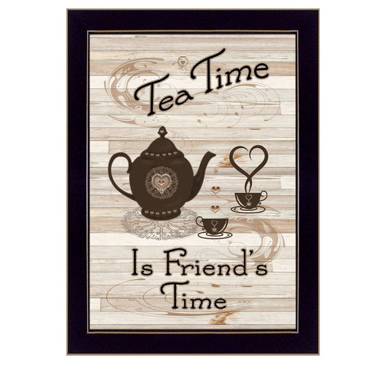 Tea Time 3 Black Framed Print Kitchen Wall Art - Homeroots - Flyclothing LLC