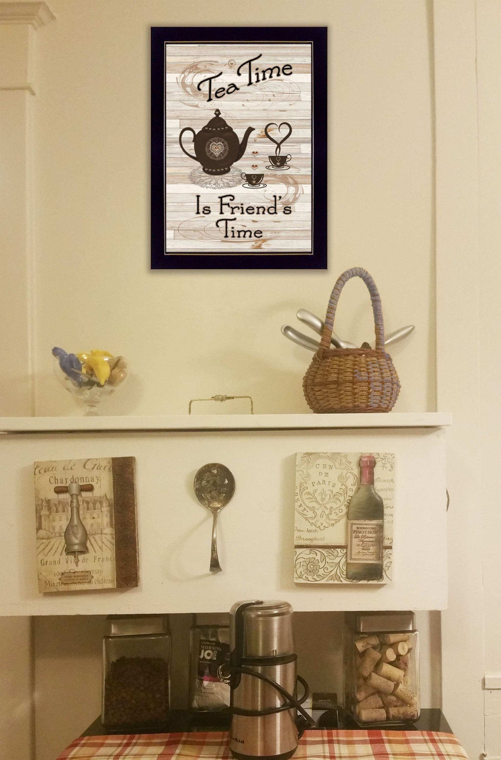 Tea Time 3 Black Framed Print Kitchen Wall Art - Homeroots - Flyclothing LLC