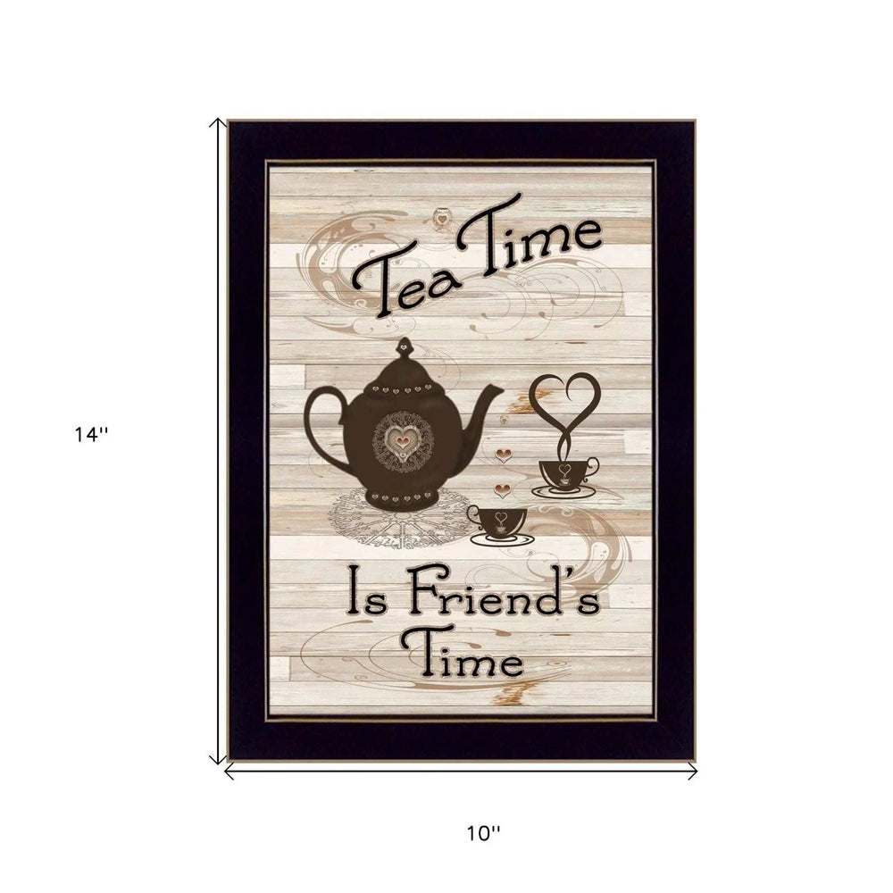 Tea Time 3 Black Framed Print Kitchen Wall Art - Homeroots - Flyclothing LLC
