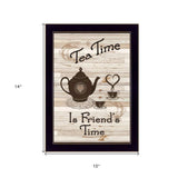 Tea Time 3 Black Framed Print Kitchen Wall Art - Homeroots - Flyclothing LLC
