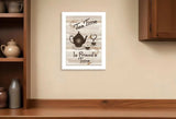 Tea Time 4 White Framed Print Kitchen Wall Art - Homeroots - Flyclothing LLC