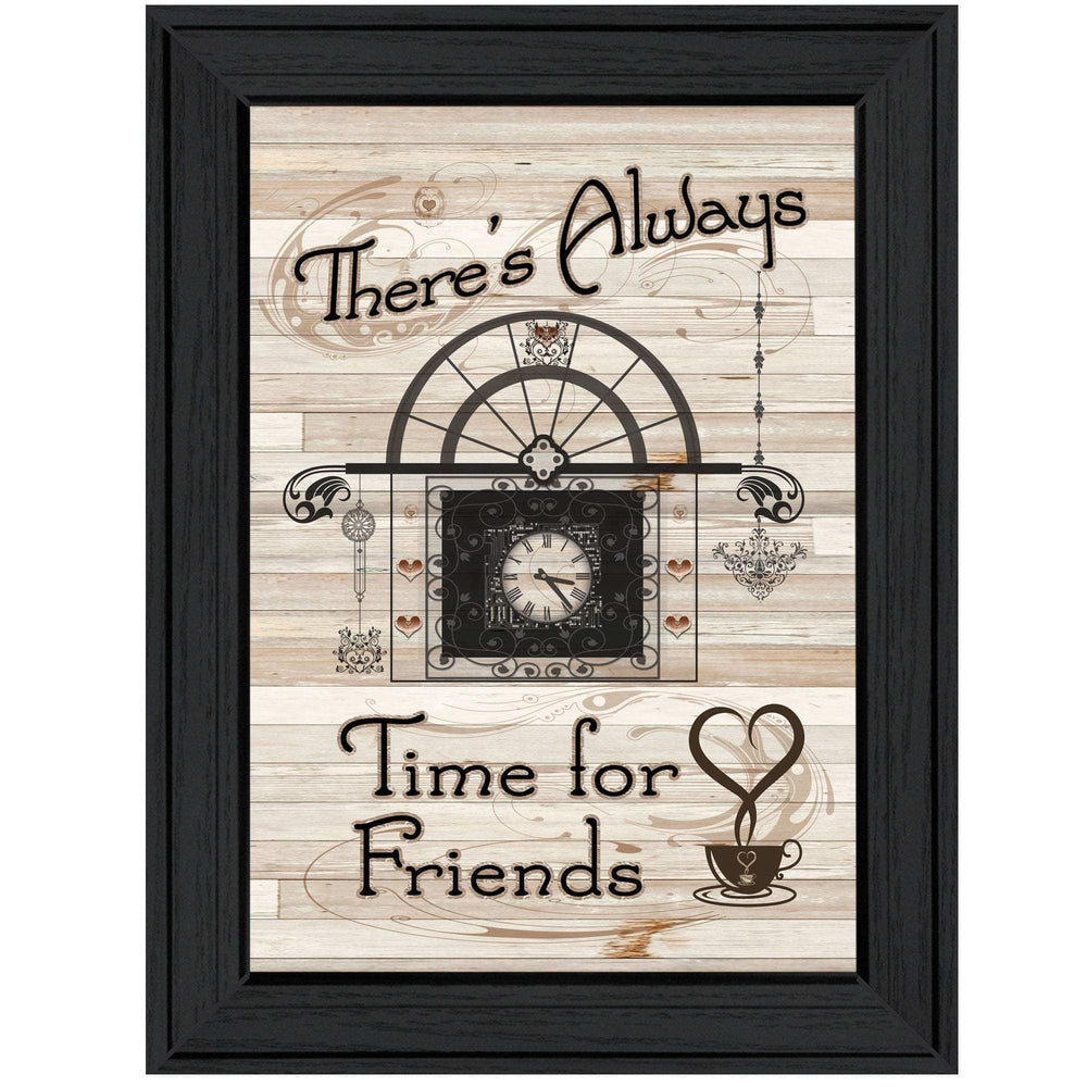 Time for Friends 2 Black Framed Print Kitchen Wall Art - Homeroots - Flyclothing LLC