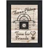 Time for Friends 2 Black Framed Print Kitchen Wall Art - Homeroots - Flyclothing LLC