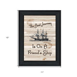 Friendship Journey 1 Black Framed Print Wall Art - Homeroots - Flyclothing LLC