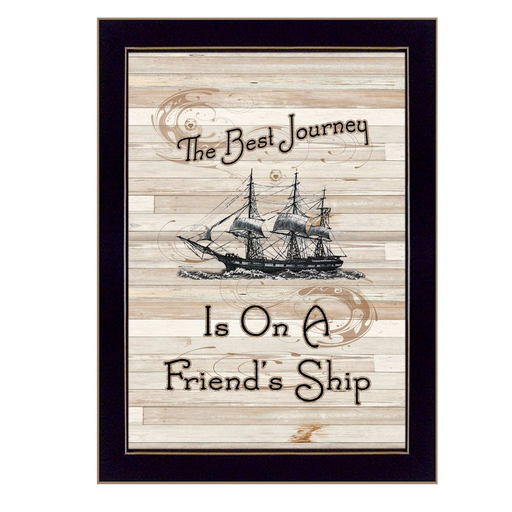 Friendship Journey 2 Black Framed Print Wall Art - Homeroots - Flyclothing LLC