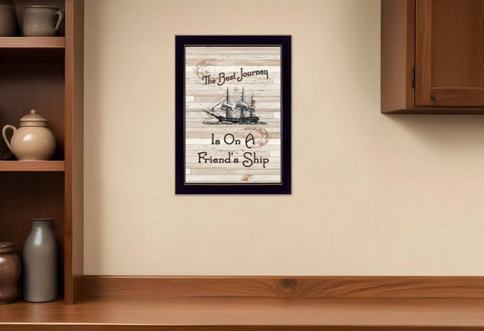 Friendship Journey 2 Black Framed Print Wall Art - Homeroots - Flyclothing LLC