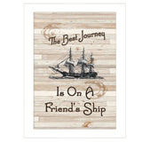 Friendship Journey 3 White Framed Print Wall Art - Homeroots - Flyclothing LLC