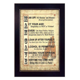 Man Up 2 Black Framed Print Wall Art - Homeroots - Flyclothing LLC