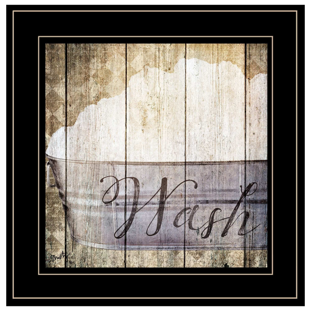 Wash 2 Black Framed Print Bathroom Wall Art - Homeroots - Flyclothing LLC