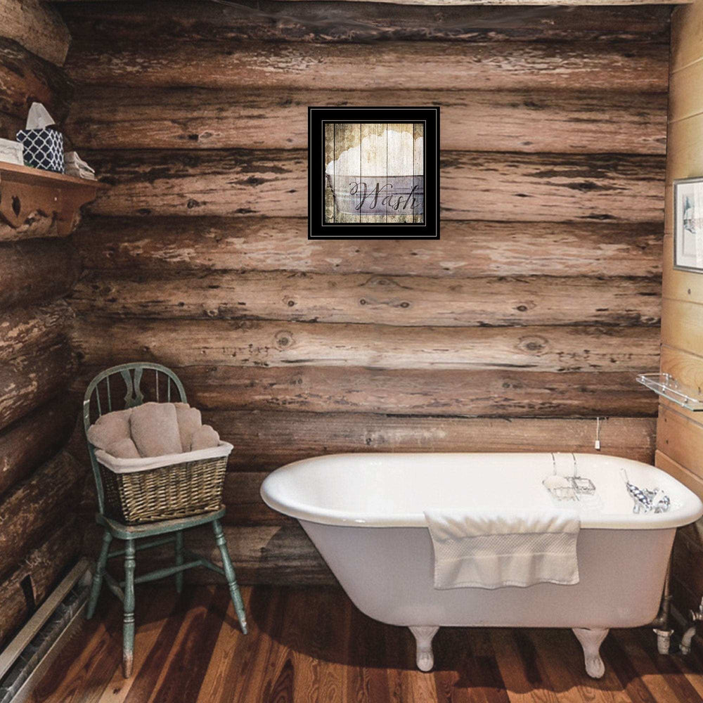 Wash 2 Black Framed Print Bathroom Wall Art - Homeroots - Flyclothing LLC