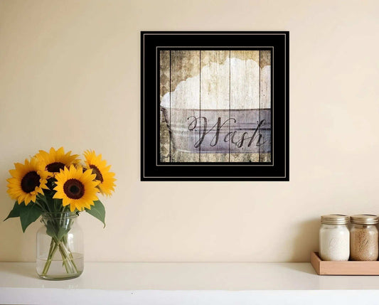 Wash 2 Black Framed Print Bathroom Wall Art - Homeroots - Flyclothing LLC