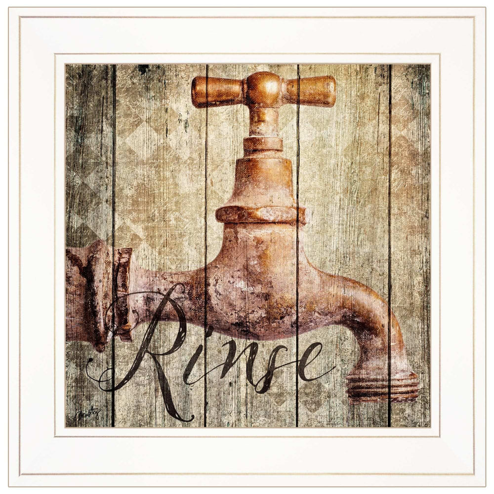 Rinse 1 White Framed Print Wall Art - Homeroots - Flyclothing LLC