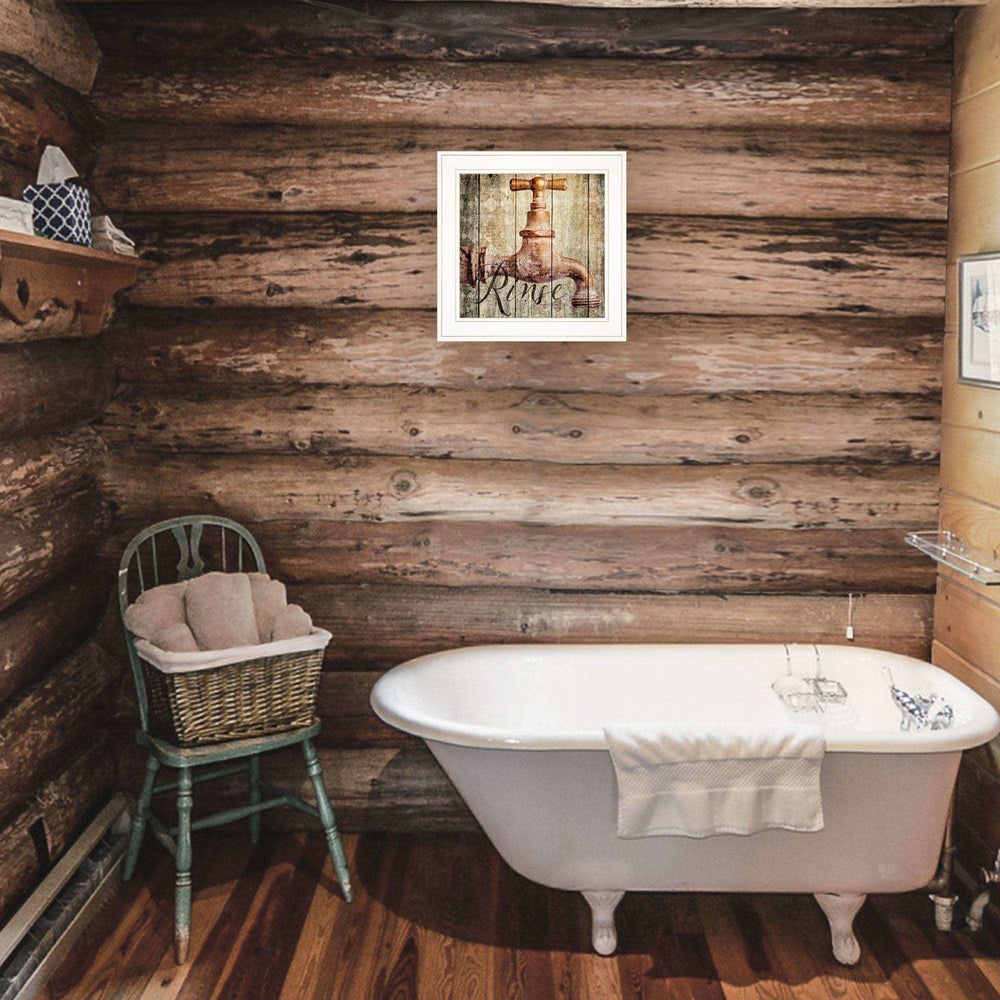 Rinse 1 White Framed Print Wall Art - Homeroots - Flyclothing LLC