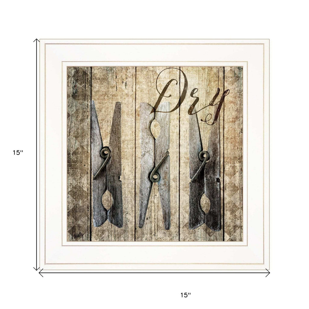 Dry 1 White Framed Print Wall Art - Homeroots - Flyclothing LLC