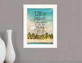 Live in the Sunshine 2 White Framed Print Wall Art - Homeroots - Flyclothing LLC