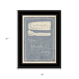 Brush Teeth 4 Black Framed Print Wall Art - Homeroots - Flyclothing LLC