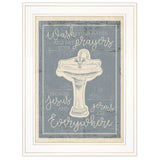 Wash Your Hands 6 White Framed Print Bathroom Wall Art - Homeroots - Flyclothing LLC