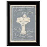Wash Your Hands 8 Black Framed Print Bathroom Wall Art - Homeroots - Flyclothing LLC